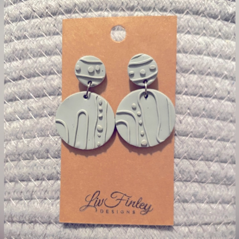 Liv Finley Designs Light Muted Green Dangly Earrings